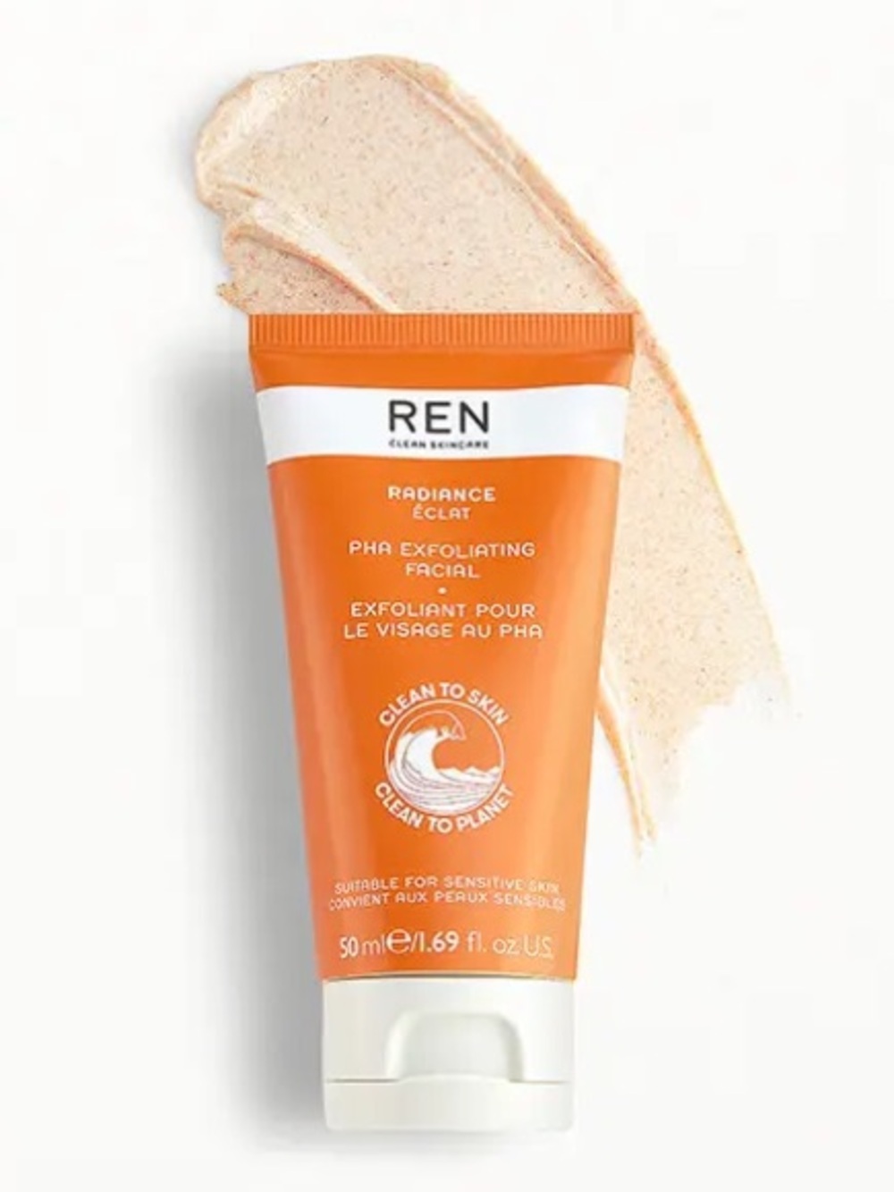 REN Radiance PHA Exfoliating Facial Cleanser — Orange
